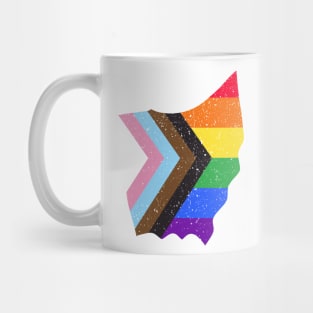 Ohio State Pride: Embrace Progress with the Progress Pride Flag Design Mug